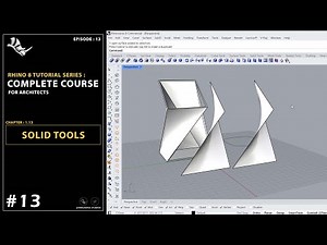 Rhino 8 Tutorial for Architects | Episode - 13 | Solid Tools