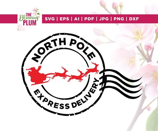 North Pole Mail SVG, Cricut, Png, North Pole SVG, Svg, Sublimation, Christmas Tag Svg, Christmas Stamp Svg, Santa Stamp Svg, North Pole - Etsy