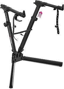 Liquid Stands V-Style Piano Keyboard Stand with Bag – Fits 54-88 Key Adjustable Heavy-Duty Piano Stand for Digital & Electric Keyboards – Foldable, Portable & Sturdy Synth for Stage, Studio & Home