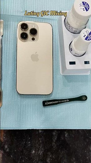 How to mix GIC in luting consistency #dental #dentisty