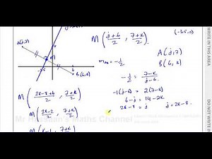 IGCSE, (Edexcel), 4MA1/2H, June 2023, Q25, Straight Line Graphs, Perpendicular Bisector