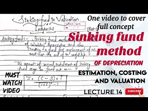 sinking fund method of depreciation | with solved examples and pdf | estimation costing & valuation