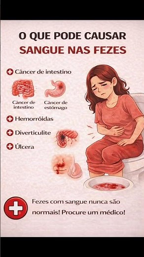 O que pode causar sangue nas fezes? #saude #sanguenasfezes #dicadesaude
