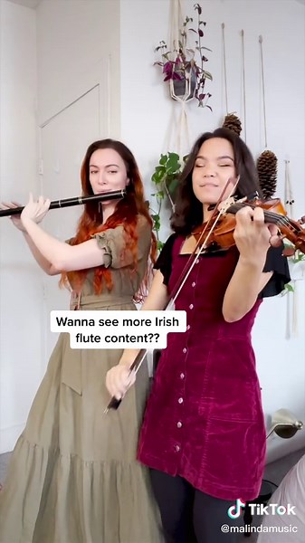TikTok Duets in Real Life with Irish Flute and Violin | Folk Fantasy