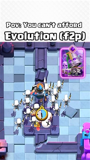 You Can’t Afford Evolution Cuz You’re F2P 😂 | Clash Royale Funny Shorts