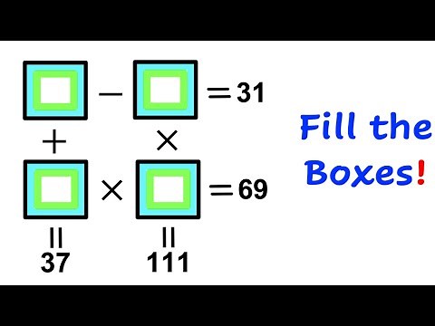 Can you solve this Logic Puzzle? | (Fill the Boxes with the right values) | #math #maths