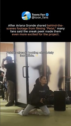 ariana grande sharing behind-the-scenes footage from the filming of Petal #arianagrande