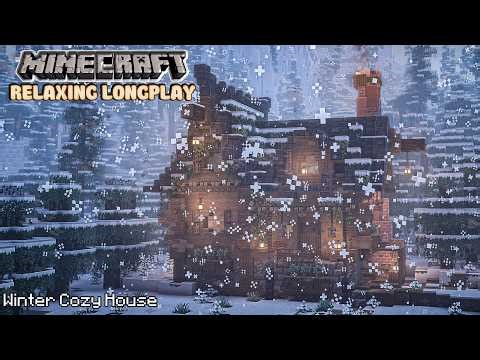 Minecraft Relaxing Longplay • Cozy Winter House • Snowy Taiga • No Commentary