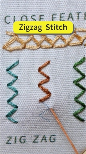 Zigzag Stitch | Learn a New Stitch Every Day #embroiderystitch
