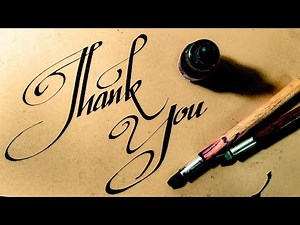 How to Write Thank You | Thank You in Calligraphy | Cursive Handwriting |