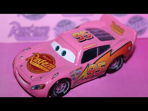 Disney Cars Pink Lightning McQueen (Rust-eze Piston Cup Racer) - Factory Custom