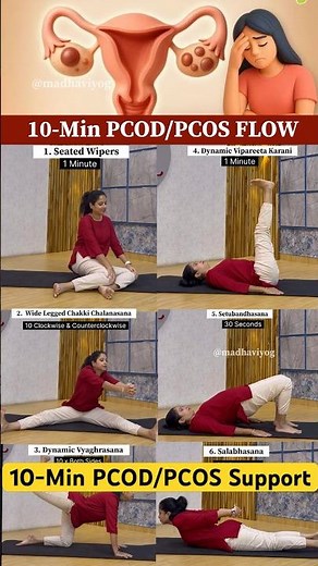 📌A Simple 10-Minute Yoga Routine For PCOD PCOS Support #pcod #pcos #hormonebalance