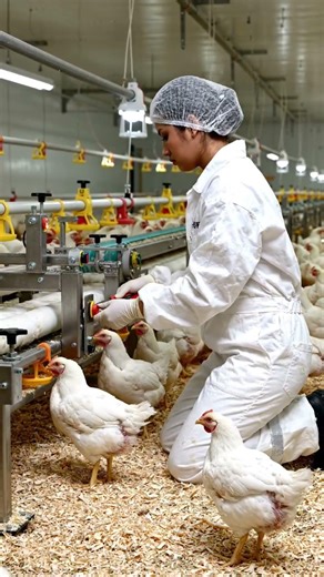 Track Diverter system at Modern Broilers Farm#poultry#chicken #broilerchickenfarming #poultryfarming
