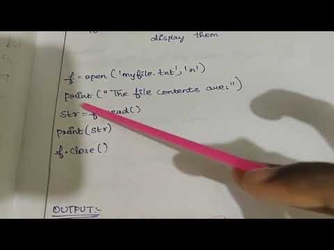 To read all strings from a text file and display them.#In Python