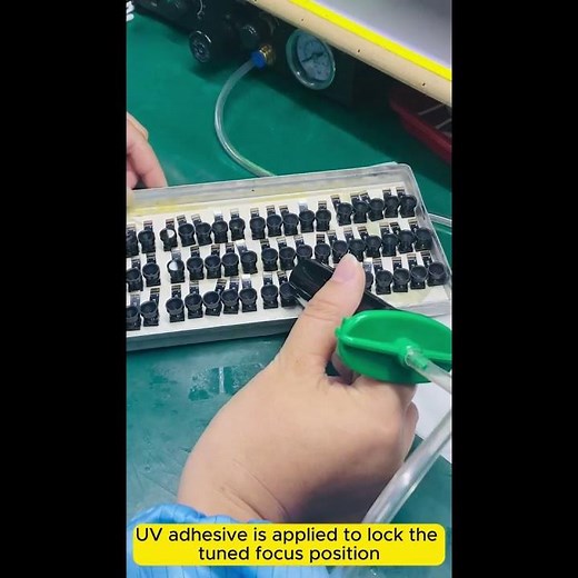 Inside the Lab: Apply UV Adhesive to Lock Focus | Joyhonest Factory