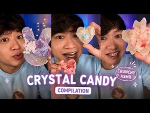 ASMR | Eating Crystal Candy Compilation - Satisfying crunches and chewing