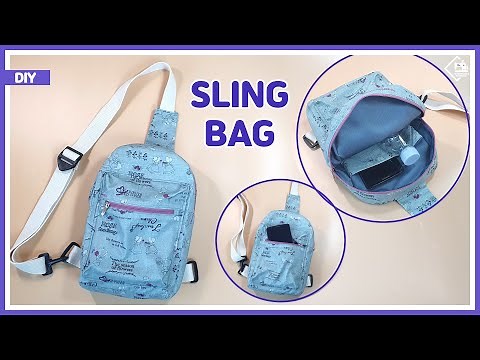 DIY Crossbody Sling bag / Messenger bag / free pattern / sewing tutorial [Tendersmile]