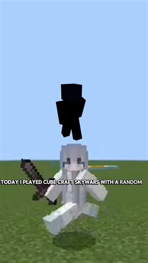 guys today I played cubecraft with a random player#minecraft #shorts