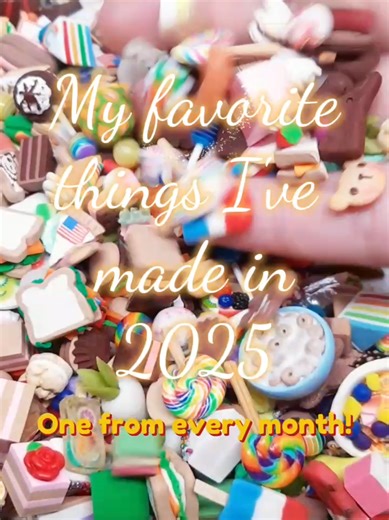 I can't belive I made over 90 videos this year! Cheers to a very creative 2026! 🎉 #polymerclay #dollhouseminiatures #miniaturefood #bestof2025