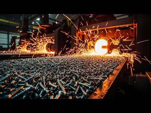 Inside a Screw Factory Raw Iron Turns Into Millions of Screws ( Full Process )