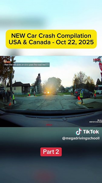NEW Car Crash Compilation | USA & Canada - Oct 22, 2025 Part 2 #dashcam #baddriver #drivingfails #carcrash #dashcamfootage