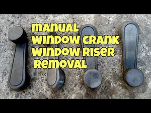 How to remove manual window crank | pano tanggalin ang manual window riser