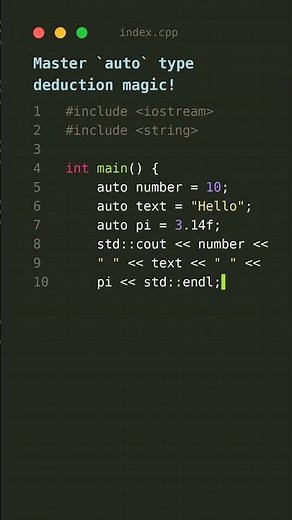 Unlock C++ `auto` Power! Master Type Deduction #CPlusPlus #Coding