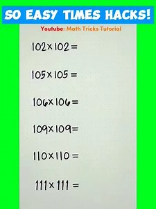 16 reactions · 14 shares | So Easy Times Hacks‼️ #MathTricksTutorial #mathtrick #basicmath #tutorial #mathhacks #mathematics #reels #maths #mathtricks #viral #trending #math #educational | Math Tricks Tutorial | Facebook