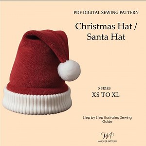 DIY Santa Hat Sewing Pattern: Baby to Adult Sizes (PDF Pattern) - Etsy