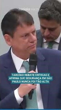 TARCÍSIO REBATE CRÍTICAS E AFIRMA QUE SEGURANÇA EM SÃO PAULO NUNCA FOI TÃO ALTA