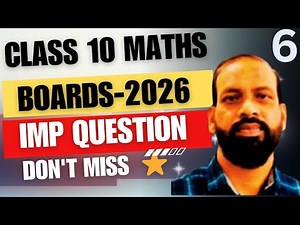 Important Questions Class 10 Maths Board Exam 2026 | Maths class 10 important questions | Set 6 .