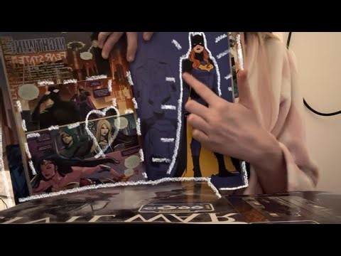 Comic book ASMR ( gripping, tapping, whispering