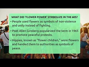 What Did 'Flower Power' Symbolize In The 60s? - I'm a 60s Baby