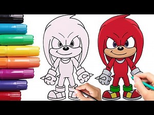 How To Draw Knuckles | Sonic 2 (Step by Step) Tutorial