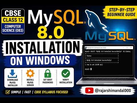 How to Install MySQL 8.0 on Windows | CBSE Class 12 Computer Science | Step-by-Step