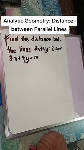 Solving Analytic Geometry: Distance between Parallel Lines