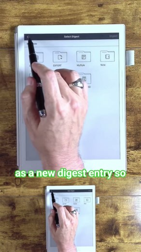 Adding text entries in the new @supernote_officialDigest. #supernote #eink #epaper #research
