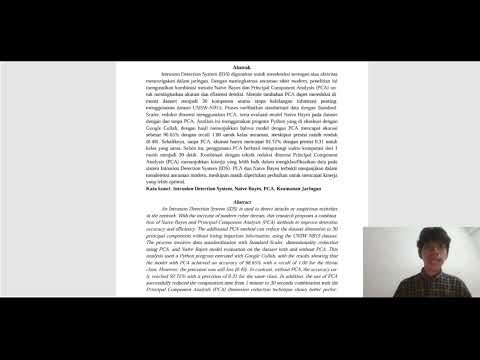 Review Artikel Ilmiah: Optimasi Performa Algoritma Naiive Bayes Menggunakan PCA pada Data IDS