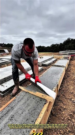 Concrete footing screed for leveling a new foundation- Good Tools and Machinery Make Daily Work Easy