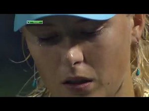 Maria Sharapova Takes off shoes and socks. Show feet.