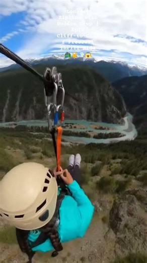 Longest Zipline with Sudden Drop #LongestZipline #SuddenDrop #ExtremeZipLine #AdrenalineRush