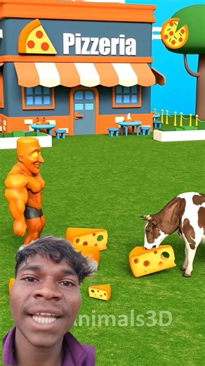 A Tung TungSahur & Dancing Rat feed a cheese a cow 🧀🐄😂 #Funny #Comedy #Shorts #ScaryTeacher3D