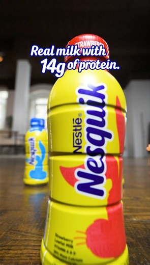 Made with real milk and 14g of protein, Nesquik has delicious goodness that’s flippin’ good. Time to fuel the bunny inside. | Nesquik