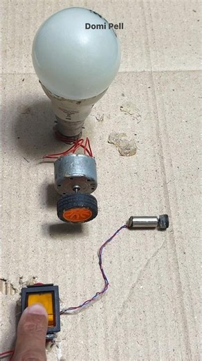 energy saver bulb powered by vibration motor #dcmotor #motor #diy
