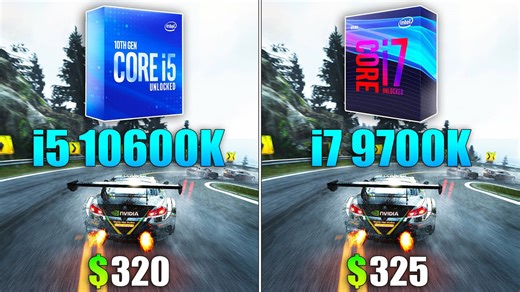 Core i5 10600K vs Core i7 9700K test in 10 games