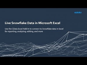 Live Snowflake Data in Microsoft Excel