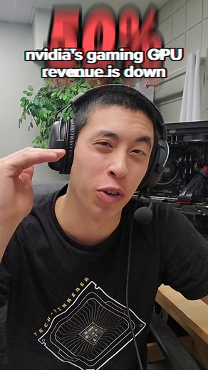 the true reason behind nvidia's gaming GPU revenue decline! all hail the second hand market #pc #pctips #pcbuilding #mryeester