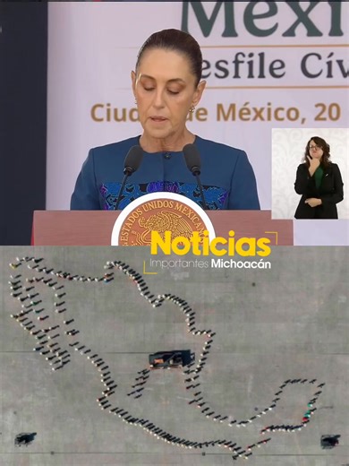 "En México ya nadie es silenciado, ya nadie es perseguido por pensar distinto " señaló la presidenta Claudia Sheinbaum durante el desfile de la Revolución Mexicana | Noticias Importantes Michoacán