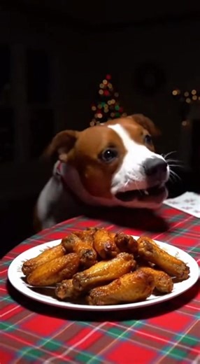 Dog's Self-Control Test This dog faces a plate of wings. Can it resist? #fblifestyle #AI Generated using Kling AI . . . (For entertainment purposes only. Consult professionals if guidance on activities is presented. No brand affiliation is implied if any are shown. If inspired by true events, creative adaptations may be included. Content may include public footage.) | Fabiosa UK