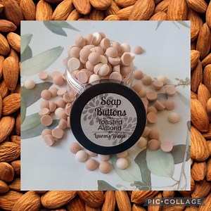 Toasted Almond Soap Buttons: Single Use, Moisturizing, Fun, Crushed Almonds and Light Florals. - Etsy